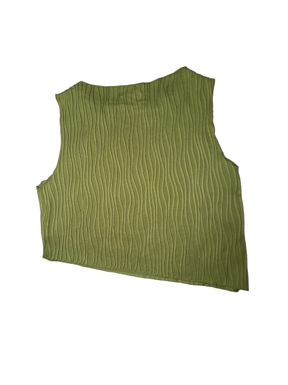superdown Olive Wave-Textured Ribbed Tank - Picture 4 of 4